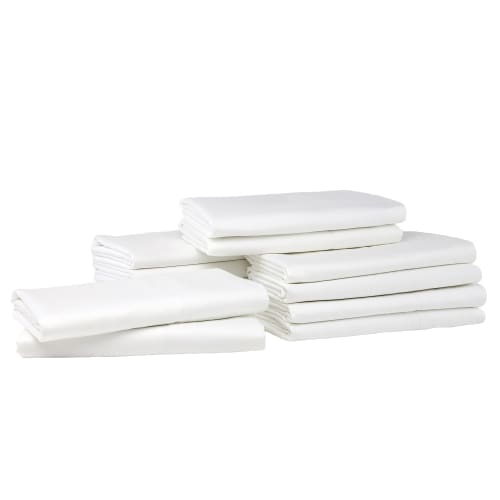 Naked Pillowcase, T300 Sateen Weave, 60% Cotton/40% Tencel Modal, Standard/Queen 42x36, White